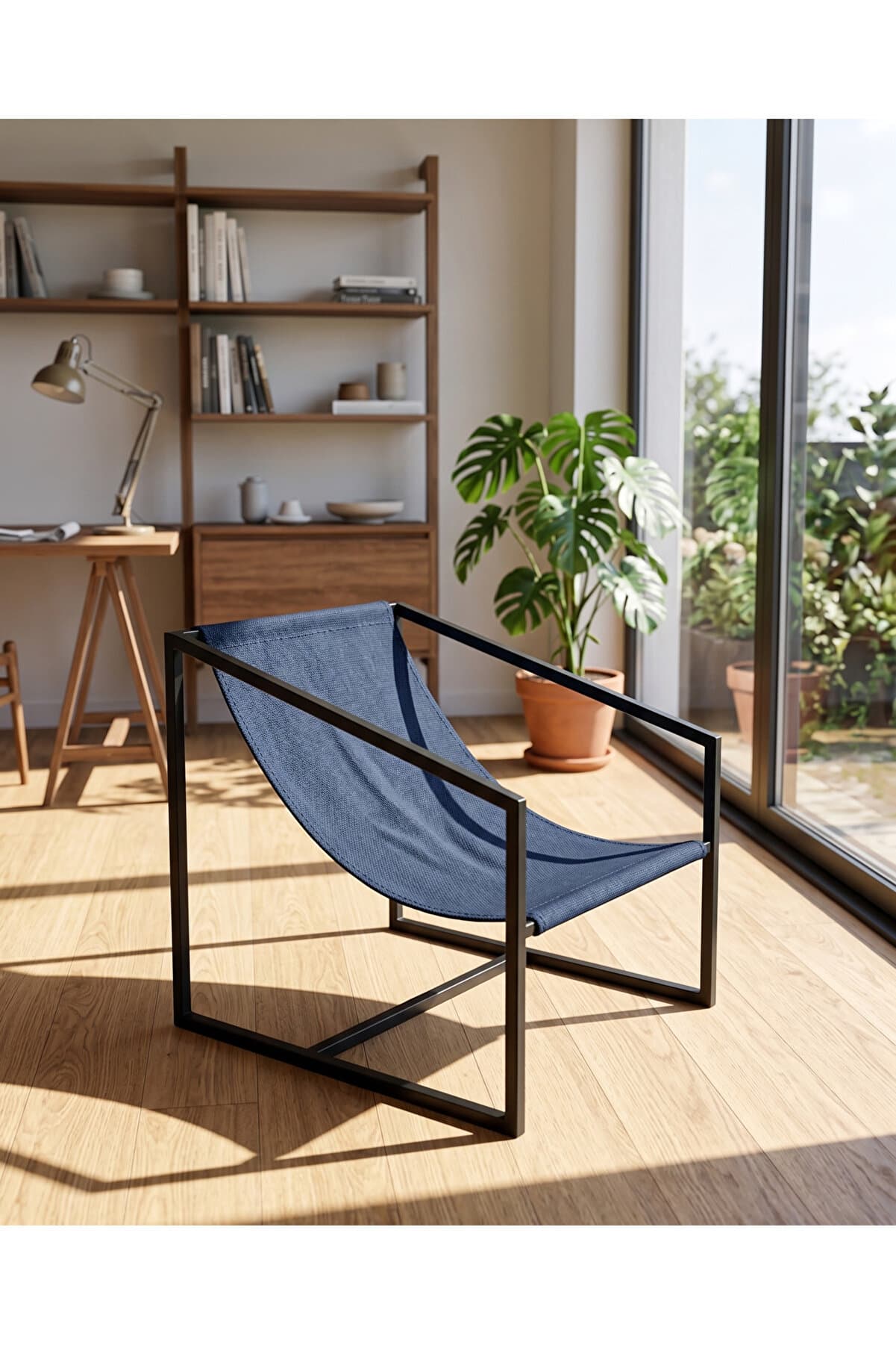 Endüstriyel Tasarım Metal İskeletli Modern Relax Koltuk - El İşçiliği